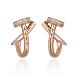 Rose gold S925 silver stud earrings