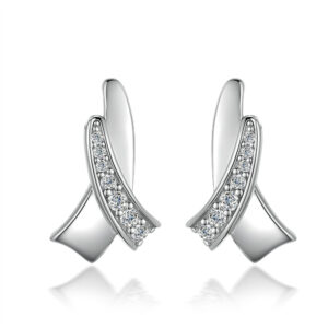 Sterling silver stud earrings 925 white earrings wholesale earrings