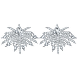S925 silver drop zircon stud earrings fashion tassel sterling silver earrings