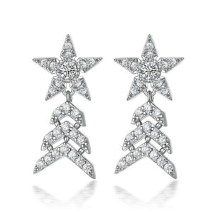 Fashion S925 Sterling Silver Star Stud Earrings Star Tassel Earrings Wholesale