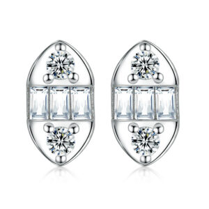 Fashion 925 Silver Stud Earrings Oval Jewelry Earrings Wholesale
