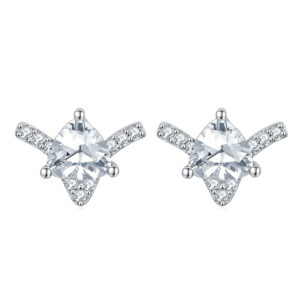 European and American exaggerated earrings 925 silver personality cold wind earrings full of diamonds, stars, zircon stud earrings, sterling silver high-end