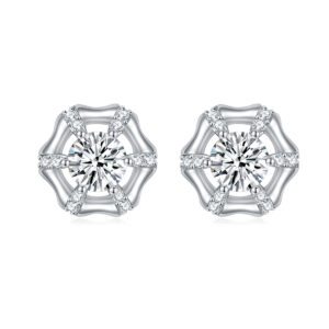 New sterling silver stud earrings high-end niche design personality earrings exaggerated 925 earrings high quality temperament wholesale