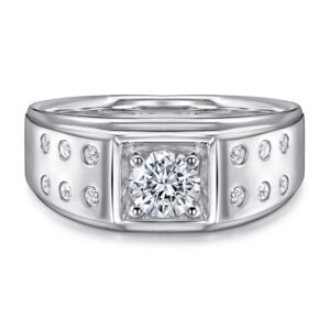 Popular S925 sterling silver wedding rings men's ring