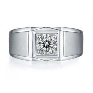 European and American personality S925 silver men's one-carat moissanite imitation diamond men's rings men rings