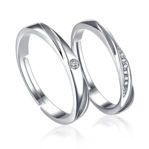 Mobius Ring 925 Sterling Silver Couple Ring simple men's and women's diamond rings