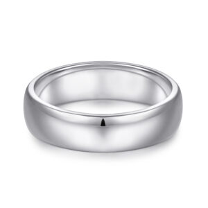 s925 sterling silver arc glossy plain ring