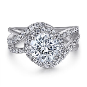 S925 Sterling Silver Women's Ring Twisted Arm Cross Wedding Ring