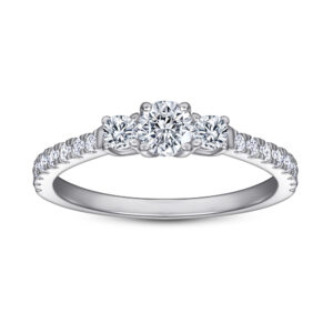 S925 sterling silver rings four-prong diamond rings