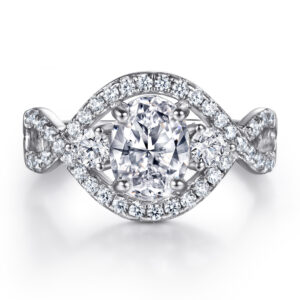 Popular s925 sterling silver ring women's zircon ring