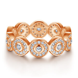 S925 silver vintage full diamond zircon ring