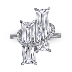 Grandmother cut s925 sterling silver square zircon square diamond ring female one piece on behalf of the hair