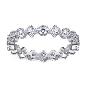 Hot sale s925 sterling silver full circle zircon ring women's European food finger women's ring ring fashion rings