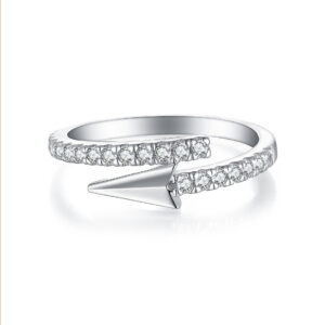 The new popular S925 sterling silver arrow open-ended ring women's niche design ring