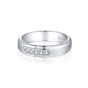 European and American sterling silver brushed frosted ring men's design sense big brand with the same personality men's ring S925 Silver ring
