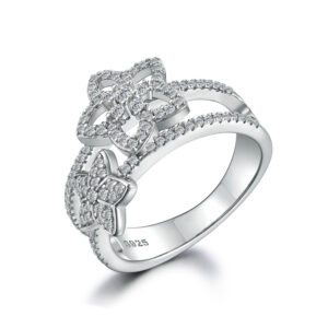 S925 sterling silver five-pointed star star ring niche European and American pure silver star shaped women's ring wedding ring