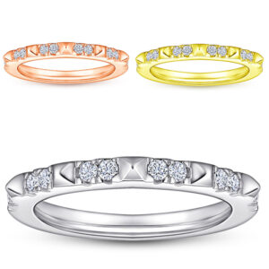 Hot Sale S925 Fashion Sterling Silver Personality Rose Gold Zircon Ring Women's Hand Jewelry