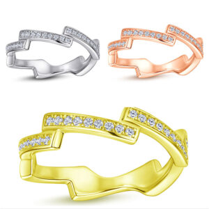 European and American personality wavy curved 925 silver rings do not fade girls minority ring wholesale