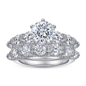 Popular S925 sterling silver set ring engagement double wear European and American ring set female niche rings