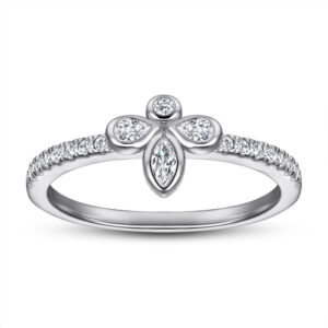 Explosive S925 sterling silver leaf flower ring silver jewelry personality fashion manufacturers one piece hair