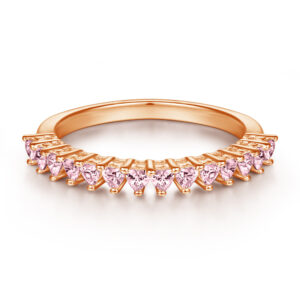 Cold Wind Cool Ring S925 Silver Women's Ring Simple and Fashionable Heart-shaped Half Circle Index Finger Ring One Piece Delivery