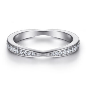 Hot Selling Wedding Ring S925 Sterling Silver Ladies Full Circle Diamond Rings Full Circle Full Diamond Ring Rings