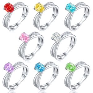 European and American S925 sterling silver 1.5ct flame ice flower cut ring high-grade oval gemstone colored gemstone 6*8 high carbon diamond women's ring
