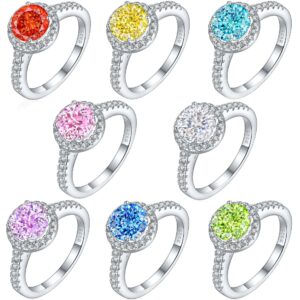 S925 Sterling Silver 1.2ct Carat Flame Ice Flower Cut Ring Luxury 7*7 Four Prongs Wedding Ring Colored Gemstone High Carbon Diamond Women's Ring
