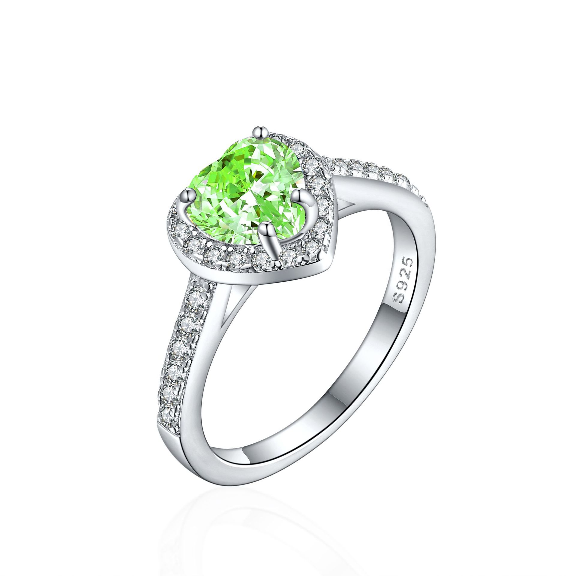 New 925 sterling silver 1ct flame ice flower cut heart heart ring luxury luxury colored gemstone high carbon diamond ring women's ring - Image 3