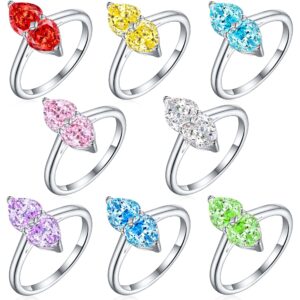 New S925 Sterling Silver Flame Ice Flower Cut 1ct Double Heart Heart Ring Premium Color Gem High Carbon Diamond Women's Ring
