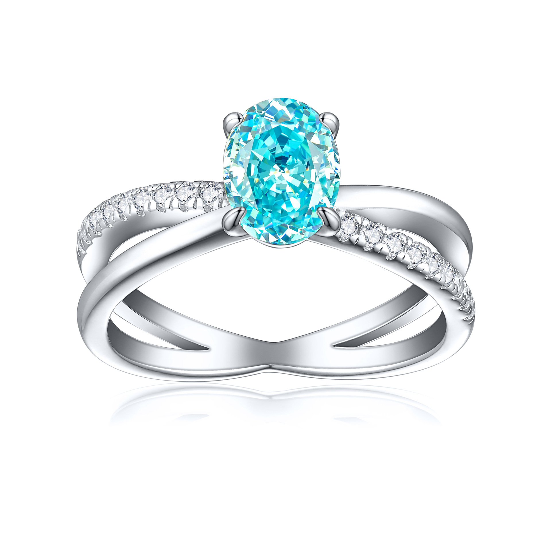 Premium 925 Sterling Silver 1.5ct Flame Ice Flower Cut Oval Ring Women's Luxury Colored Gemstone 6*8 High Carbon Diamond Ring - Image 4