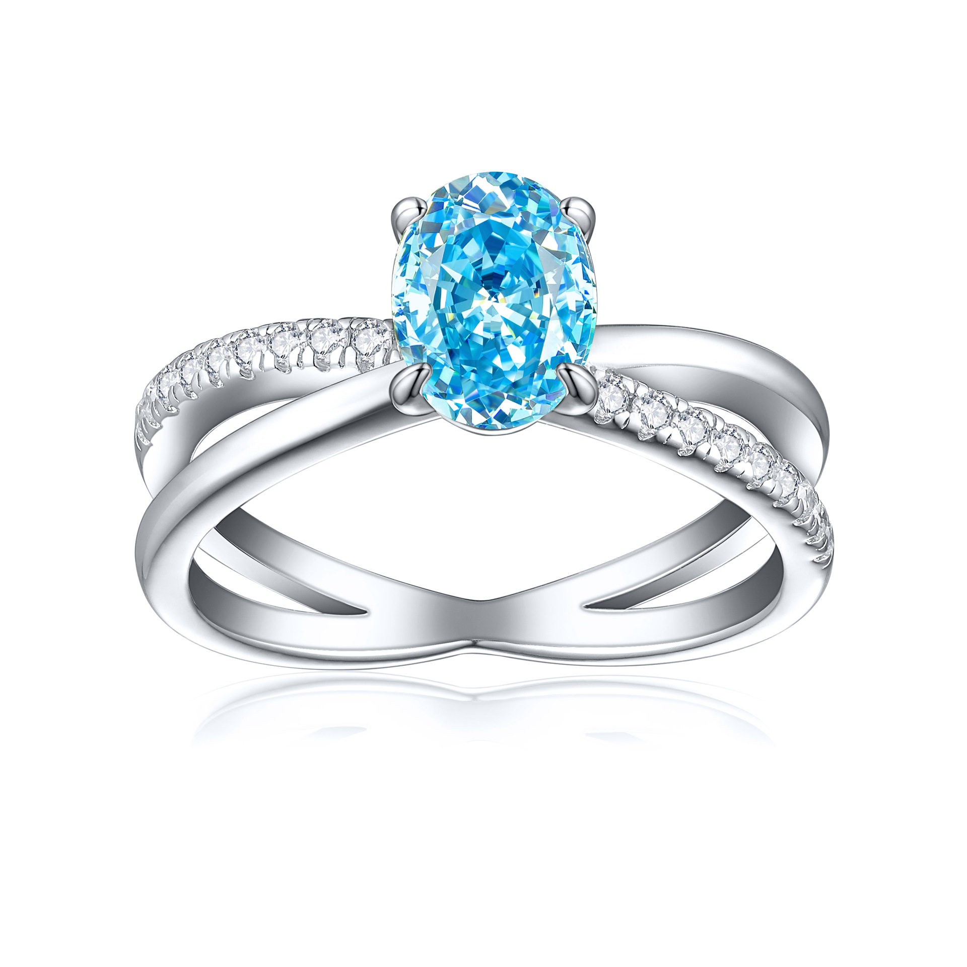 Premium 925 Sterling Silver 1.5ct Flame Ice Flower Cut Oval Ring Women's Luxury Colored Gemstone 6*8 High Carbon Diamond Ring - Image 2