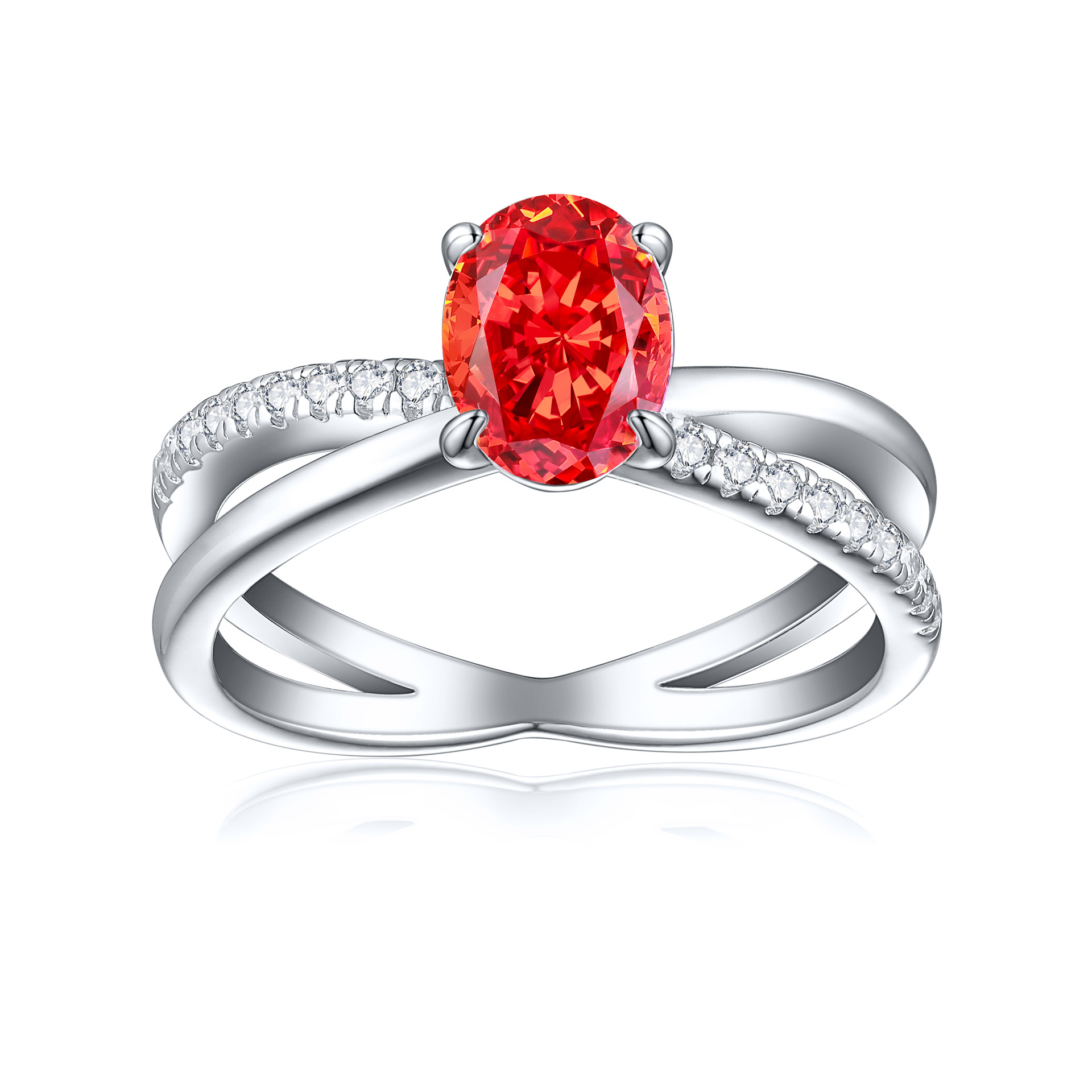 Premium 925 Sterling Silver 1.5ct Flame Ice Flower Cut Oval Ring Women's Luxury Colored Gemstone 6*8 High Carbon Diamond Ring - Image 8