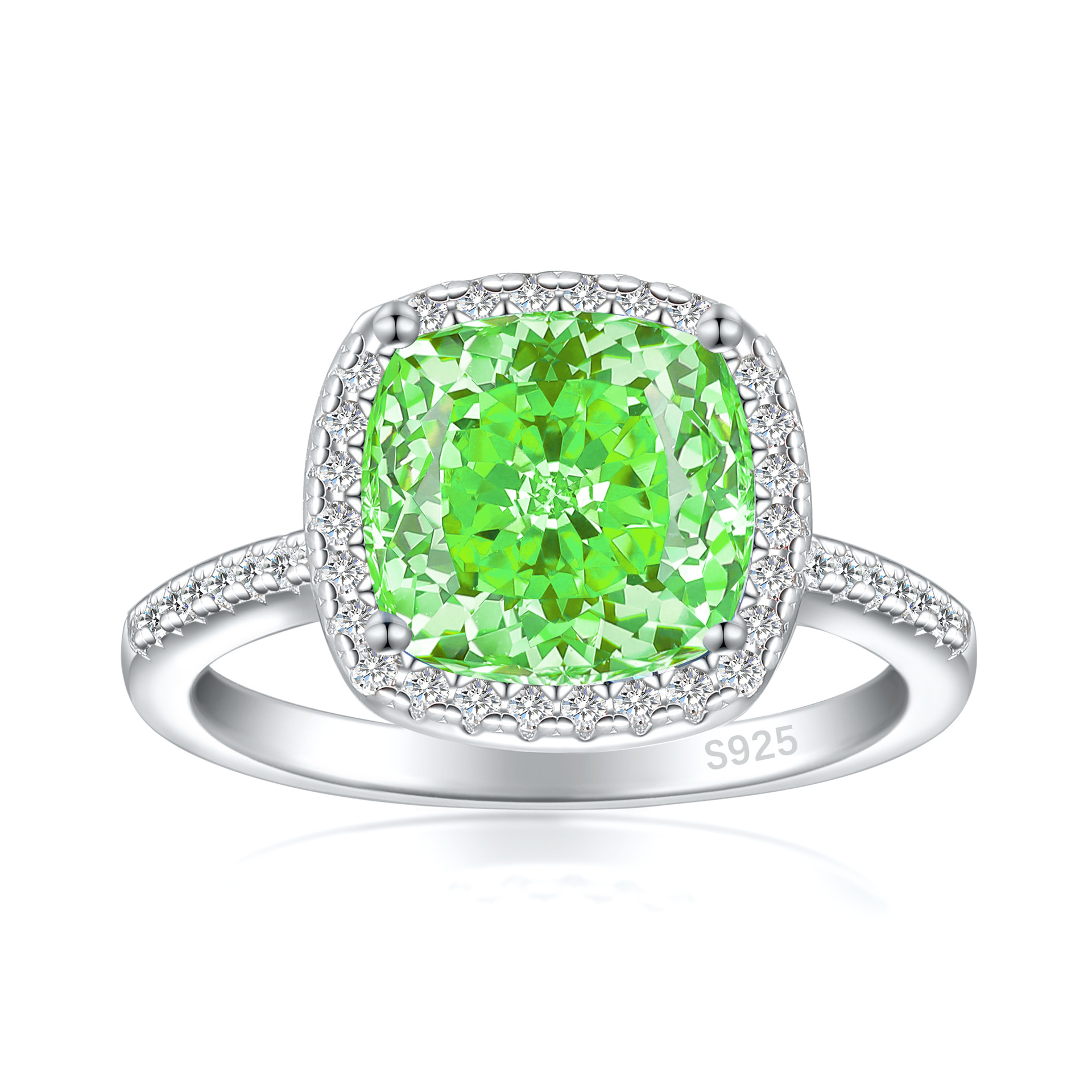 S925 sterling silver 3.5ct colored gemstone ring flame ice flower ring - Image 3