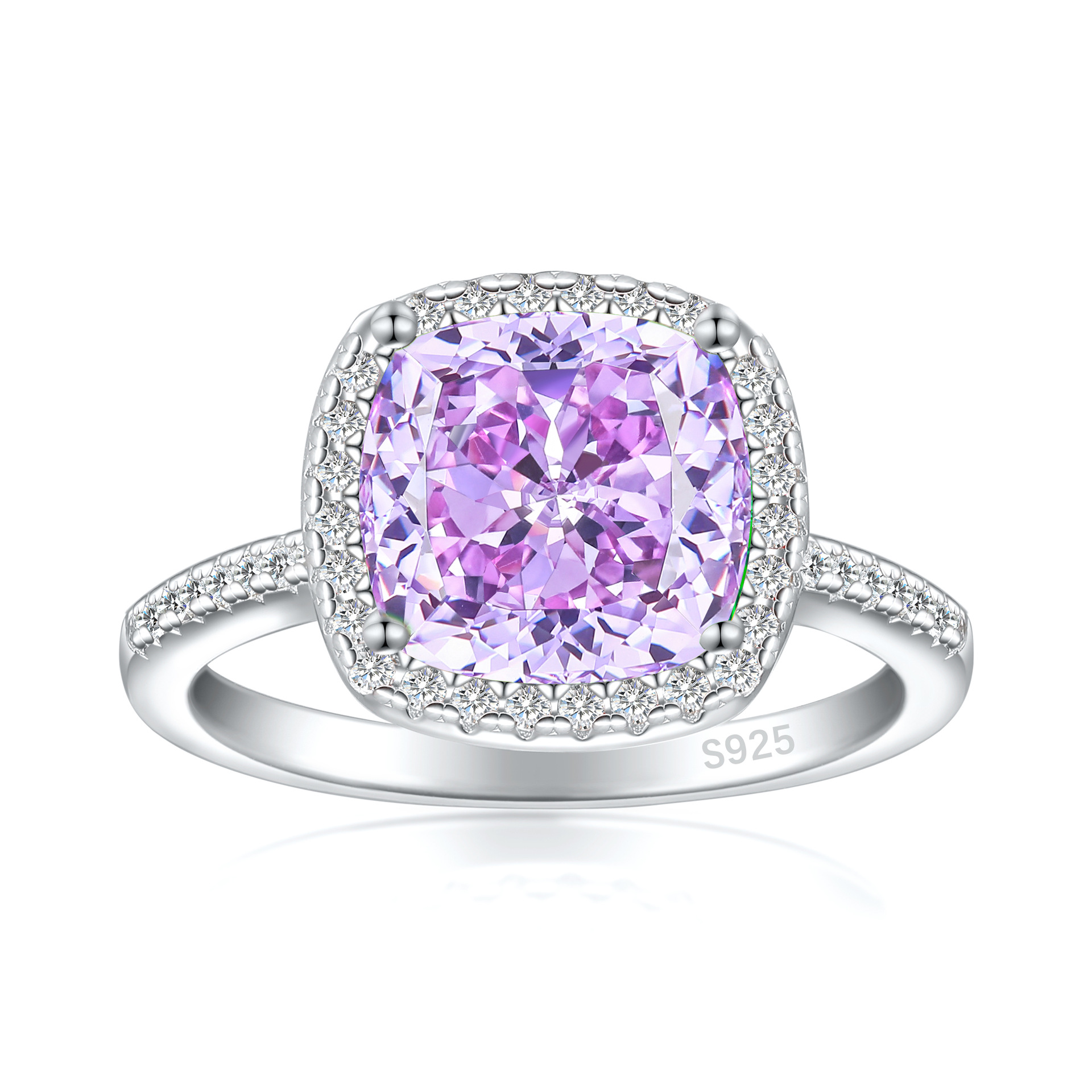 S925 sterling silver 3.5ct colored gemstone ring flame ice flower ring - Image 6