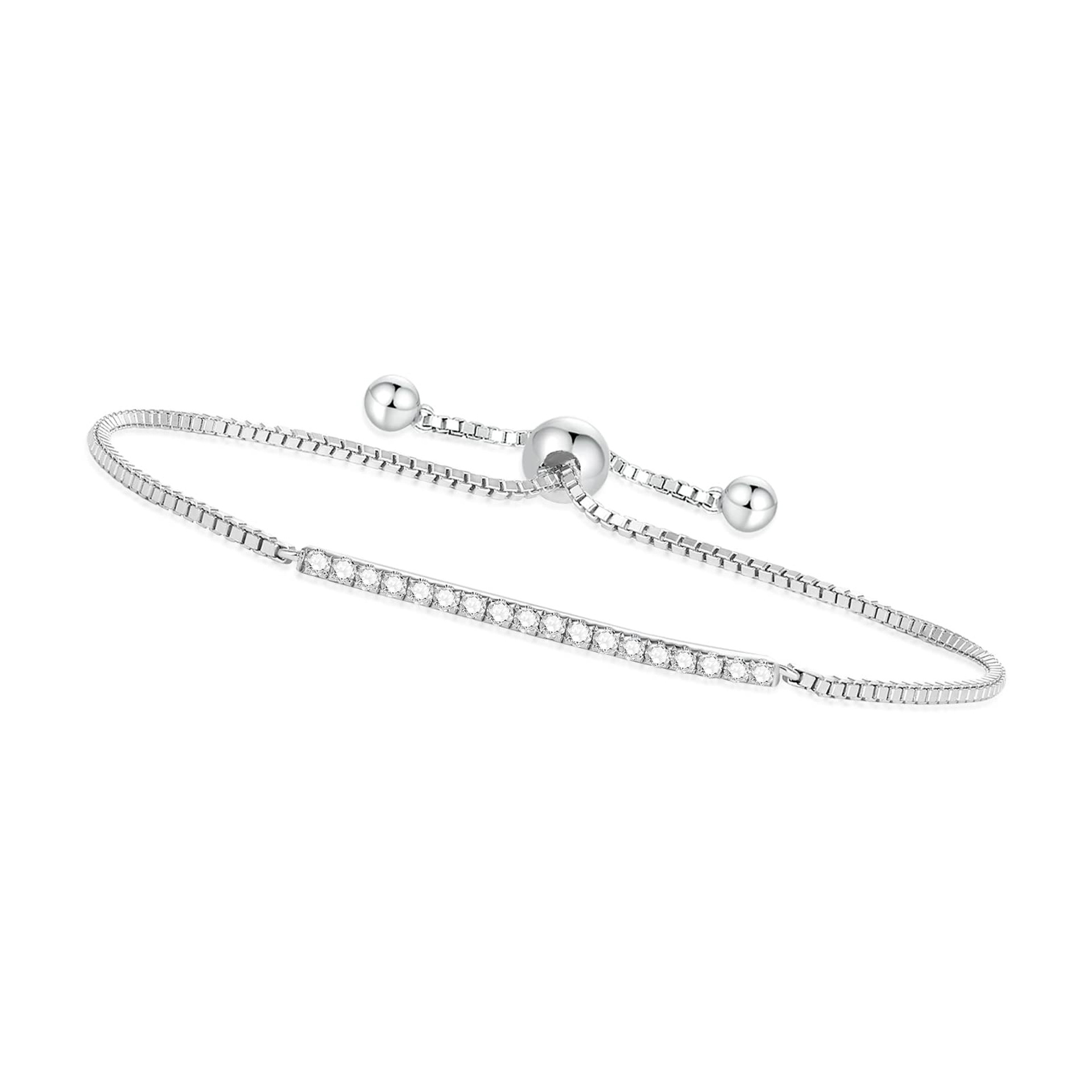 S925 Moissanite Diamond Bracelet Women's Sterling Silver Moissanite Silver Bracelet - Image 3