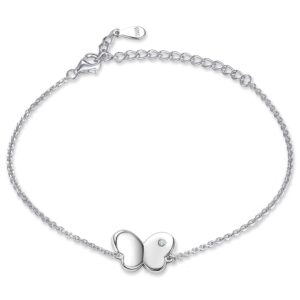 S925 sterling silver butterfly bracelet fashion girls' hand jewelry