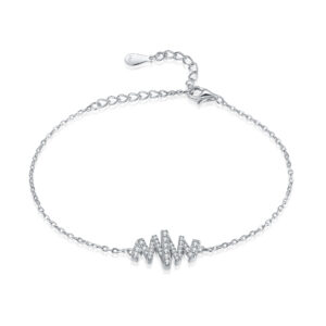 Fashion sterling silver letter bracelet niche personality hand S925 Silver Bracelet