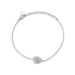 S925 sterling silver inlaid zircon bracelet simple fashion hand jewelry