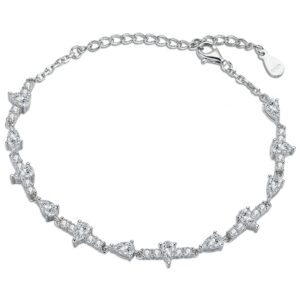 S925 sterling silver bracelet jewelry full of diamonds droplets zircon bracelet