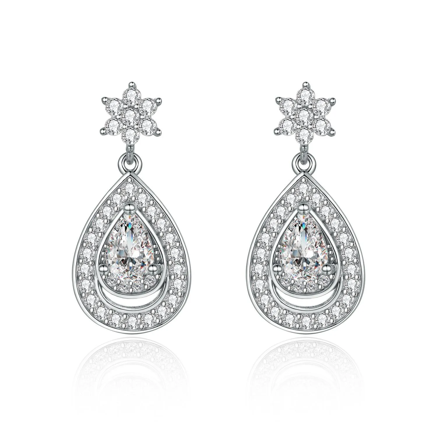 S925 sterling silver jewelry set earrings ring necklace luxury silver bracelet - Image 4