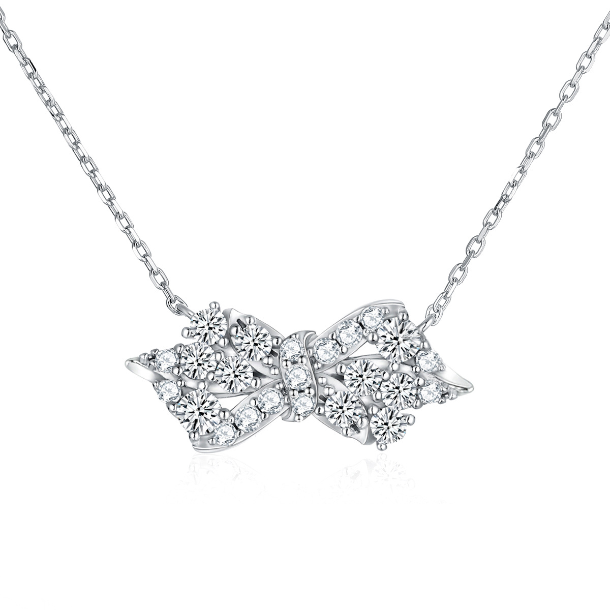 Fashion bows rings earrings necklaces bracelets S925 sterling silver jewelry sets - Image 2