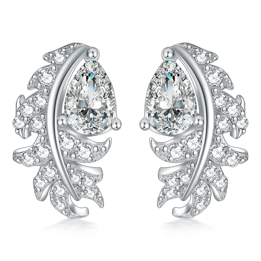 Bow set four-piece set European and American fashion 925 silver ring stud necklace bracelet ins - Image 5