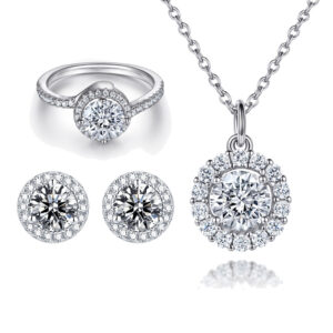 Jewelry set row ring cross-border S925 sterling silver necklace women's earrings wholesale