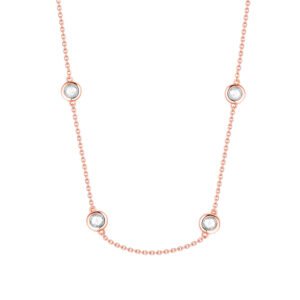 S925 sterling silver short clavicle chain women's simple korean version of the versatile necklace round diamond necklace wholesale