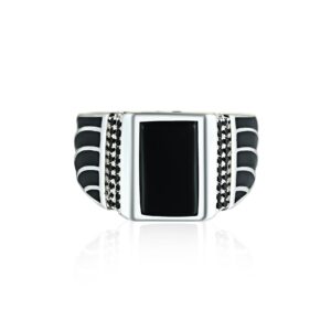 Drip glue drop glaze men's ring custom S925 sterling silver artificial agate gemstone ring