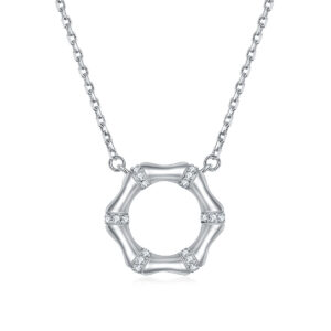 New Sterling Silver Clavicle Chain Ins Wind Bamboo Pendant 925 Silver Necklace Wholesale Women's Versatile Sense of Luxury