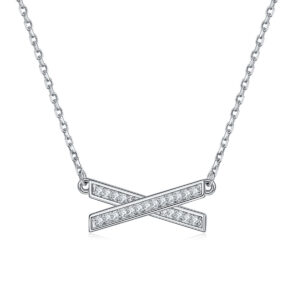 s925 sterling silver X letter necklace women's wild ins wind explosive products cross chain clavicle chain jewelry wholesale