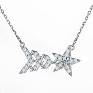 European and American stars S925 silver necklace female wild wholesale sterling silver pendant niche