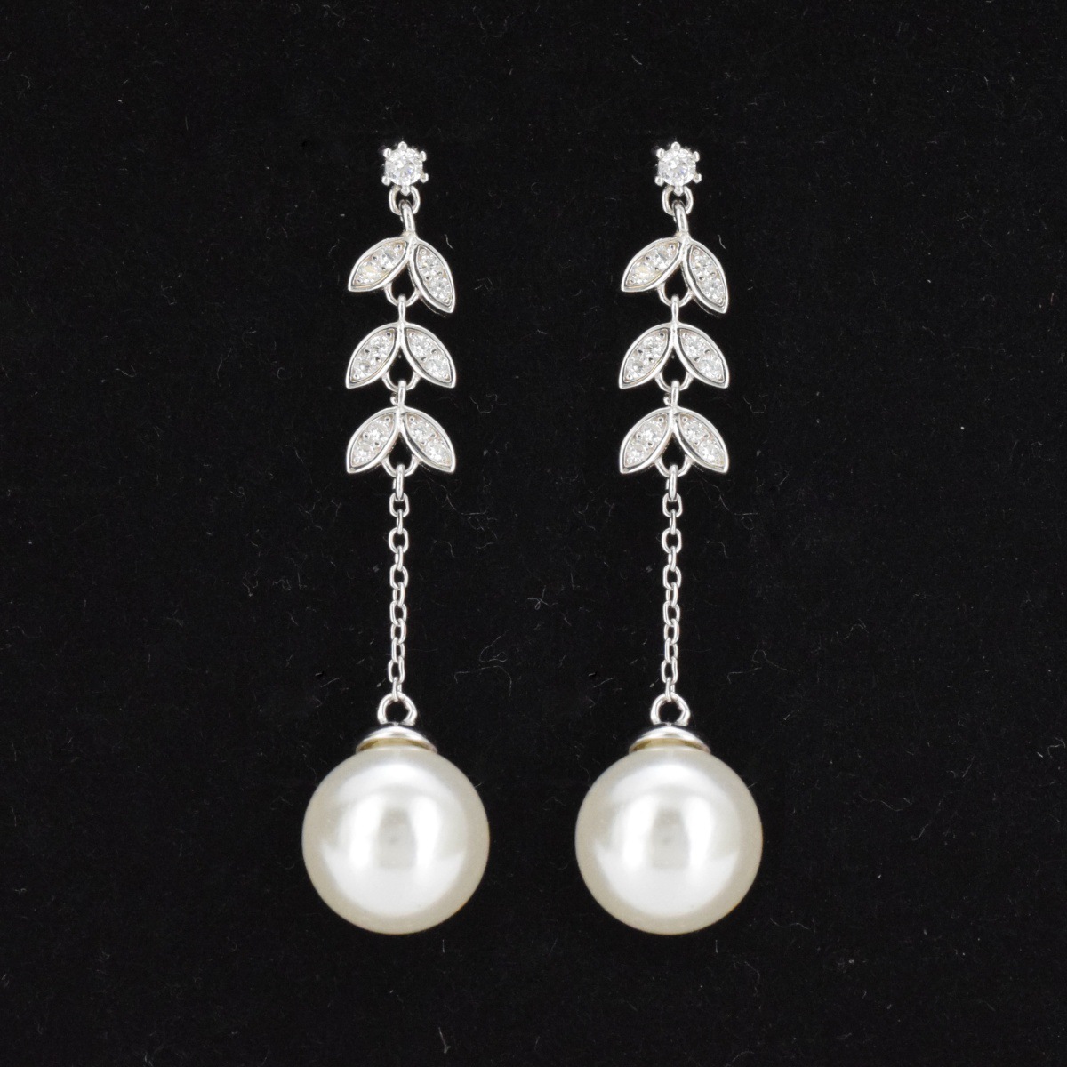 S925 sterling silver tassel bead earrings women's long temperament lady style earrings - Image 8